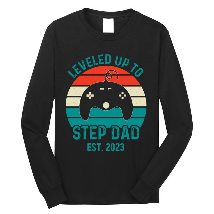 Gamer Dad Fathers Day Step Dad Long Sleeve Shirt