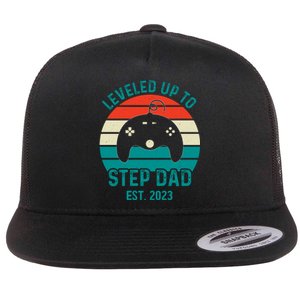 Gamer Dad Fathers Day Step Dad Flat Bill Trucker Hat