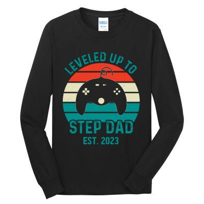 Gamer Dad Fathers Day Step Dad Tall Long Sleeve T-Shirt