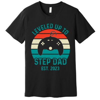 Gamer Dad Fathers Day Step Dad Premium T-Shirt