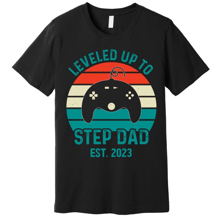 Gamer Dad Fathers Day Step Dad Premium T-Shirt