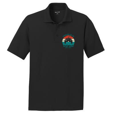 Gamer Dad Fathers Day Step Dad PosiCharge RacerMesh Polo