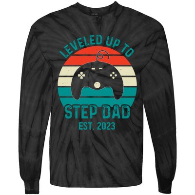 Gamer Dad Fathers Day Step Dad Tie-Dye Long Sleeve Shirt