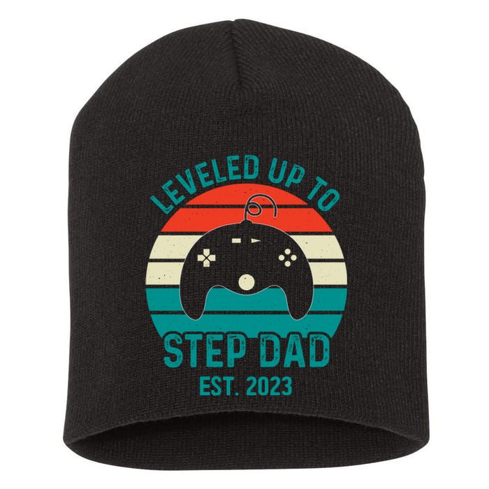 Gamer Dad Fathers Day Step Dad Short Acrylic Beanie