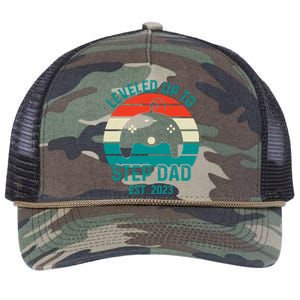 Gamer Dad Fathers Day Step Dad Retro Rope Trucker Hat Cap