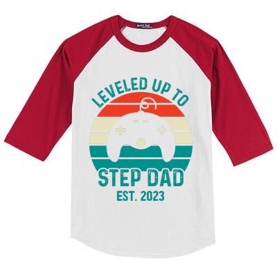 Gamer Dad Fathers Day Step Dad Kids Colorblock Raglan Jersey