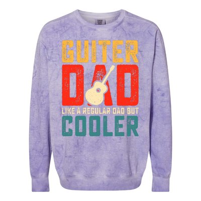 Guitar Dad Father's Day T Colorblast Crewneck Sweatshirt