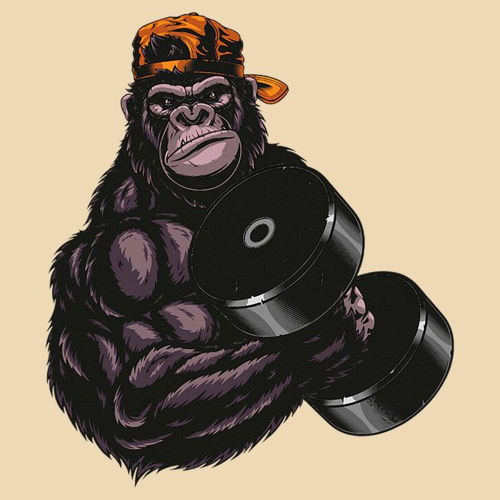 Gorilla Dumbbell Fitness Workout Gym For Lover Bodybuilding Bag