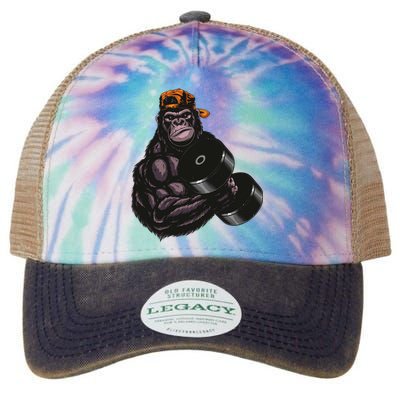 Gorilla Dumbbell Fitness Workout Gym For Lover Bodybuilding Legacy Tie Dye Trucker Hat