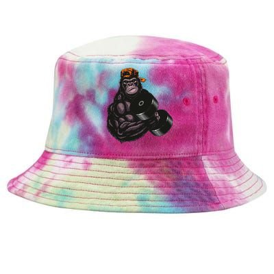 Gorilla Dumbbell Fitness Workout Gym For Lover Bodybuilding Tie-Dyed Bucket Hat