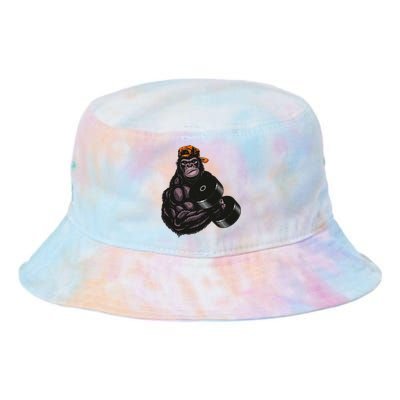 Gorilla Dumbbell Fitness Workout Gym For Lover Bodybuilding Tie Dye Newport Bucket Hat