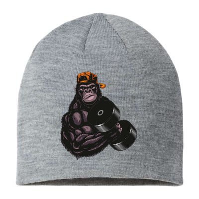 Gorilla Dumbbell Fitness Workout Gym For Lover Bodybuilding Sustainable Beanie