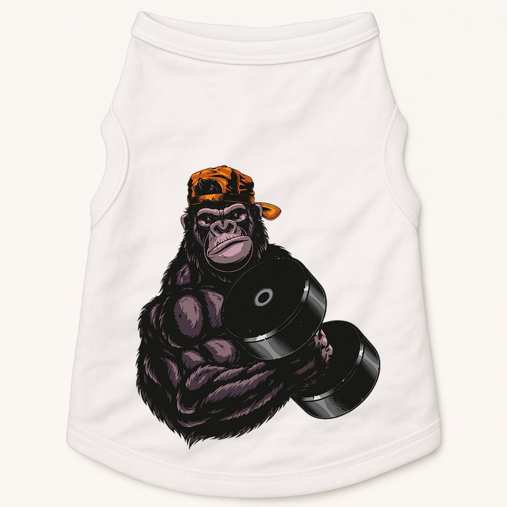 Gorilla Dumbbell Fitness Workout Gym For Lover Bodybuilding Doggie Tank