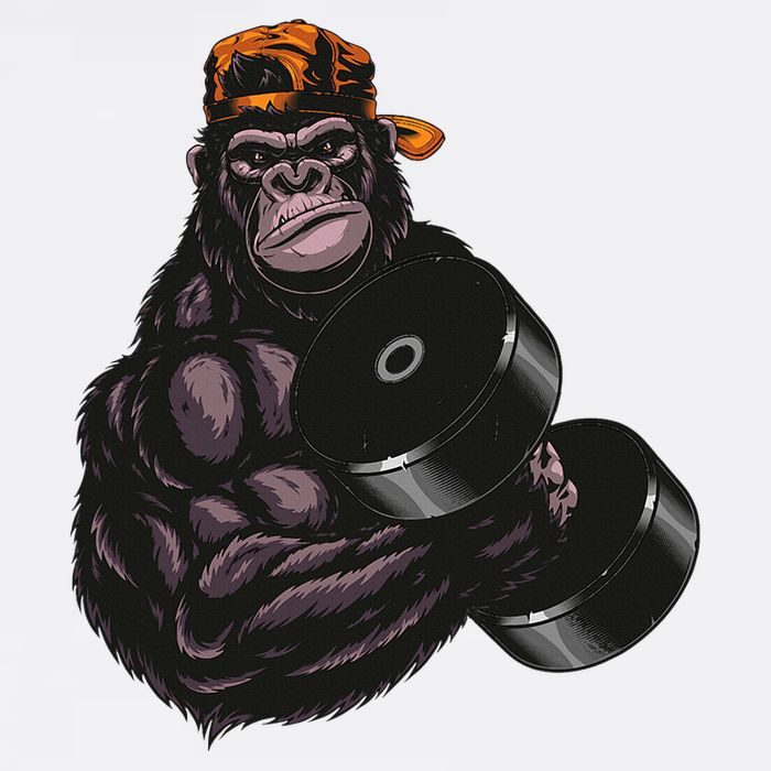 Gorilla Dumbbell Fitness Workout Gym For Lover Bodybuilding Doggie Tank