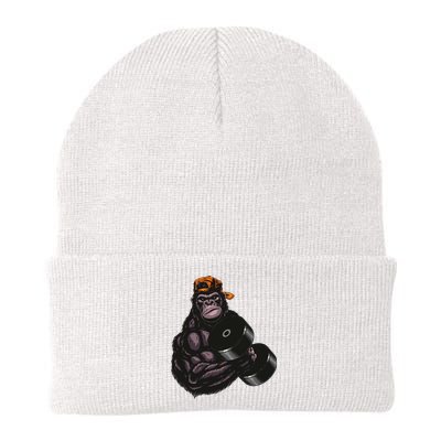 Gorilla Dumbbell Fitness Workout Gym For Lover Bodybuilding Knit Cap Winter Beanie