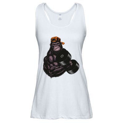 Gorilla Dumbbell Fitness Workout Gym For Lover Bodybuilding Ladies Essential Flowy Tank