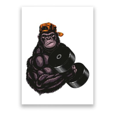 Gorilla Dumbbell Fitness Workout Gym For Lover Bodybuilding Poster