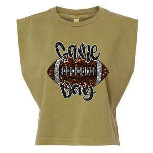 Game Day Football Bling Bling Football Lover Fall Autumn Garment-Dyed Women's Muscle Tee