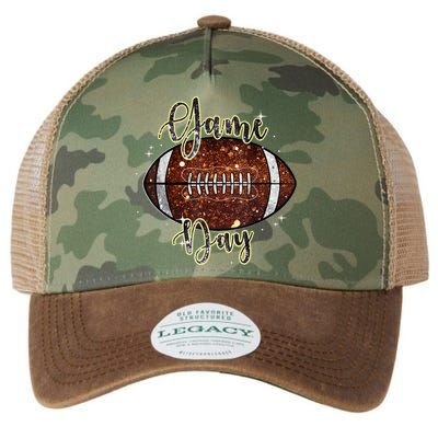 Game Day Football Bling Bling Football Lover Fall Autumn Legacy Tie Dye Trucker Hat