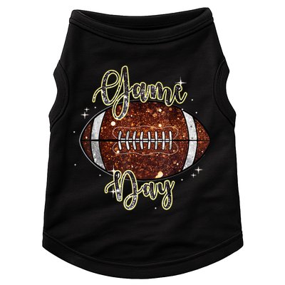 Game Day Football Bling Bling Football Lover Fall Autumn Doggie Tank