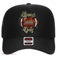 Game Day Football Bling Bling Football Lover Fall Autumn High Crown Mesh Back Trucker Hat
