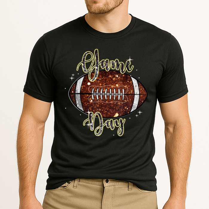 Game Day Football Bling Bling Football Lover Fall Autumn Cooling Performance Crew T-Shirt