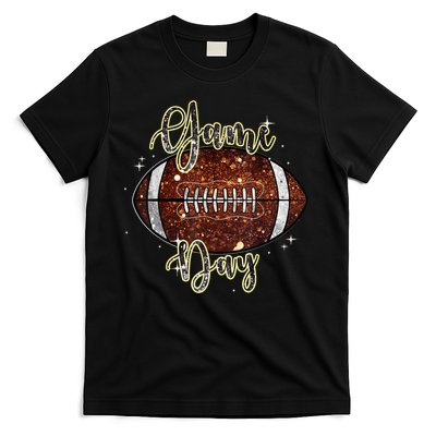 Game Day Football Bling Bling Football Lover Fall Autumn T-Shirt