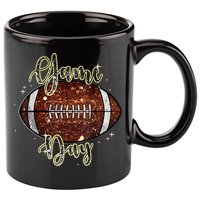 Game Day Football Bling Bling Football Lover Fall Autumn 11oz C Handle Ceramic Mug