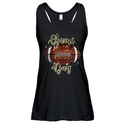 Game Day Football Bling Bling Football Lover Fall Autumn Ladies Essential Flowy Tank