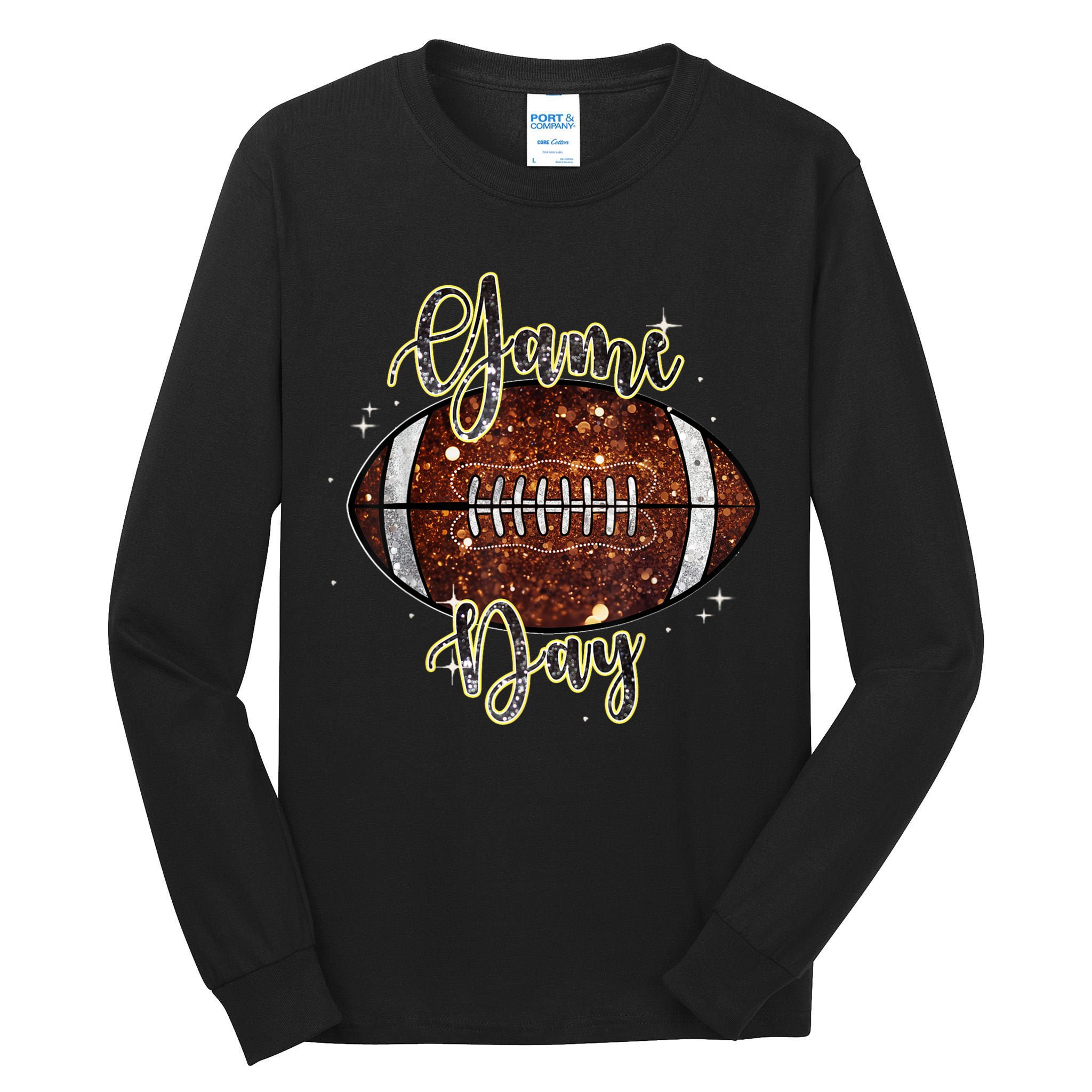 Game Day Football Bling Bling Football Lover Fall Autumn Tall Long Sleeve T-Shirt