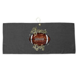 Game Day Football Bling Bling Football Lover Fall Autumn Large Microfiber Waffle Golf Towel