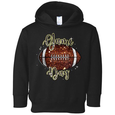 Game Day Football Bling Bling Football Lover Fall Autumn Toddler Hoodie