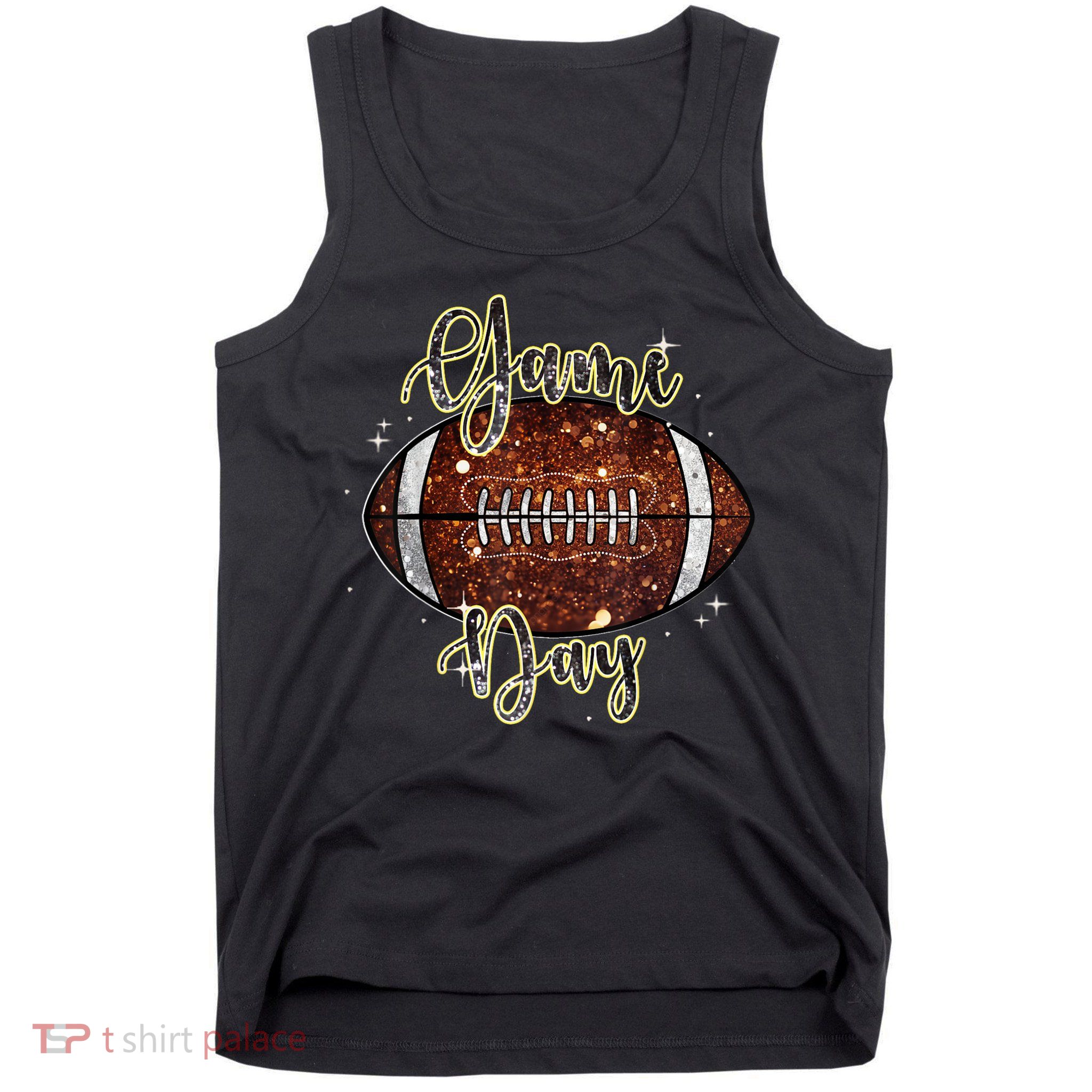 Game Day Football Bling Bling Football Lover Fall Autumn Tank Top