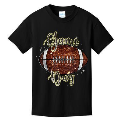 Game Day Football Bling Bling Football Lover Fall Autumn Kids T-Shirt