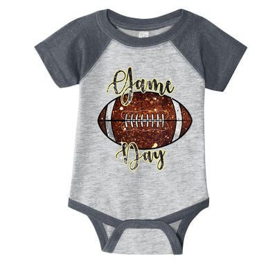 Game Day Football Bling Bling Football Lover Fall Autumn Infant Baby Jersey Bodysuit