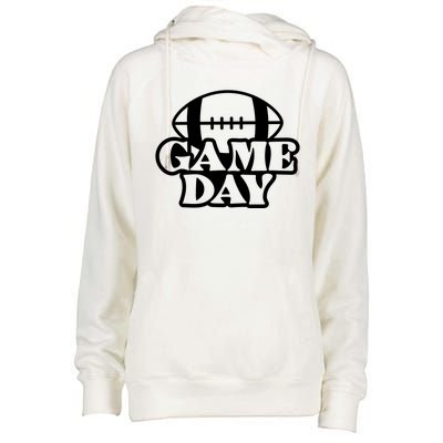 Game Day Football Lover Womens Funnel Neck Pullover Hood