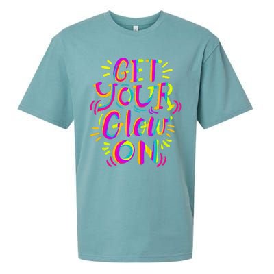 Glow Design for and Adults Bright Colors 80s Themed Sueded Cloud Jersey T-Shirt