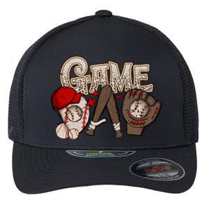 Game Day Funny Baseball Mama Baseball Season Game Day Mama Flexfit Unipanel Trucker Cap