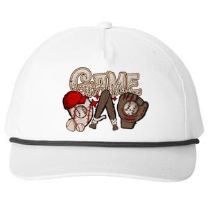 Game Day Funny Baseball Mama Baseball Season Game Day Mama Snapback Five-Panel Rope Hat