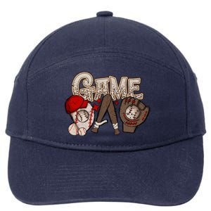 Game Day Funny Baseball Mama Baseball Season Game Day Mama 7-Panel Snapback Hat