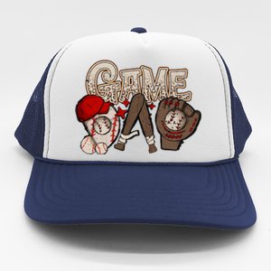 Game Day Funny Baseball Mama Baseball Season Game Day Mama Trucker Hat