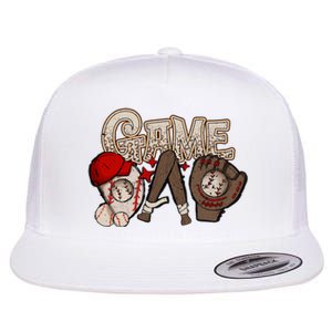 Game Day Funny Baseball Mama Baseball Season Game Day Mama Flat Bill Trucker Hat