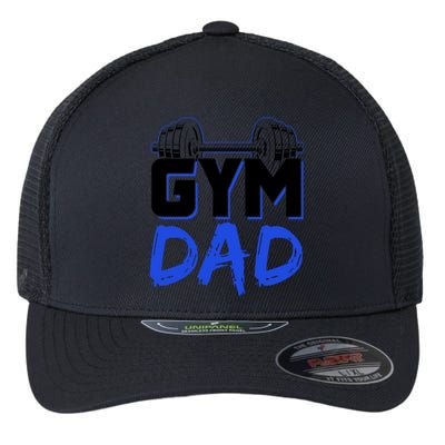 Gym Dad Fitness Workout Weightlifting Training Father Daddy Gift Flexfit Unipanel Trucker Cap