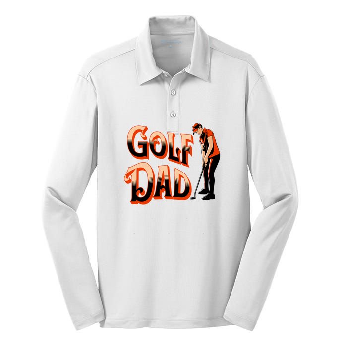 Golf Dad Fan Classic Father's Day Gift For Dad Silk Touch Performance Long Sleeve Polo