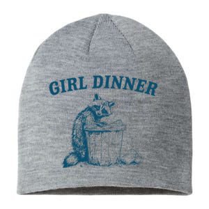 Girl Dinner Funny Raccoon Meme Panda Sustainable Beanie