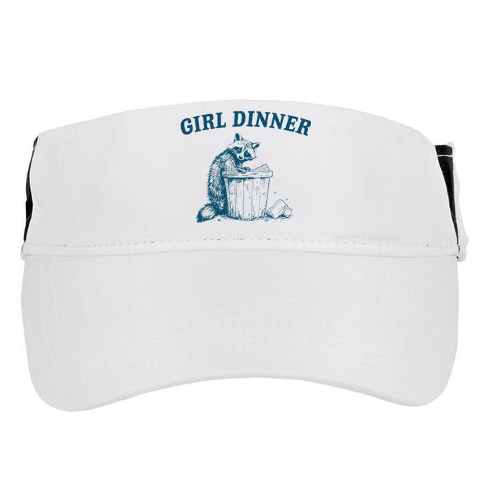 Girl Dinner Funny Raccoon Meme Panda Adult Drive Performance Visor