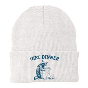 Girl Dinner Funny Raccoon Meme Panda Knit Cap Winter Beanie