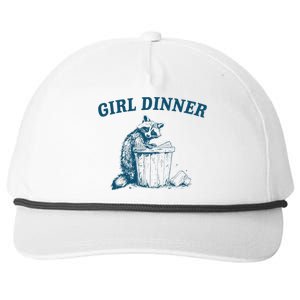 Girl Dinner Funny Raccoon Meme Panda Snapback Five-Panel Rope Hat