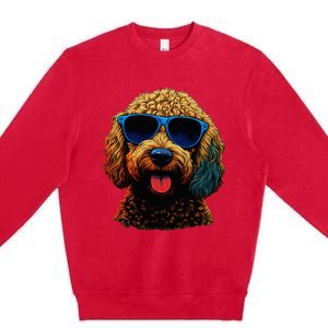 Goldendoodle Dood Funny Doodle Dog Golden Doodle Premium Crewneck Sweatshirt