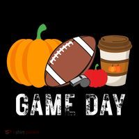 Game Day Football Pumpkin Fall USA-Made Doggie Bandana